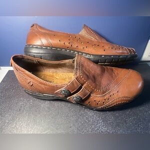 ROCKPORT Brown Leather Casual Shoes Womens Size 6.5 M Style CAG34TN Excellent!